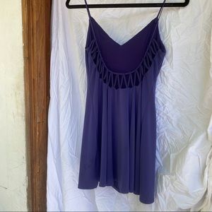 Silent noise dark blue dress with an open back
